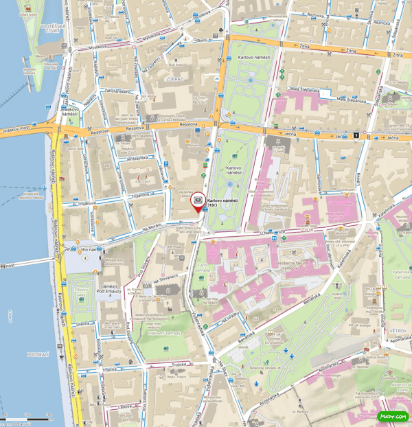 Mapa adresy Karlovo náměstí 319/3, Praha 2